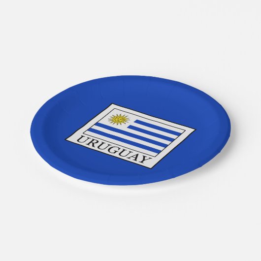 Uruguay Papieren Bordje (Gekanteld)