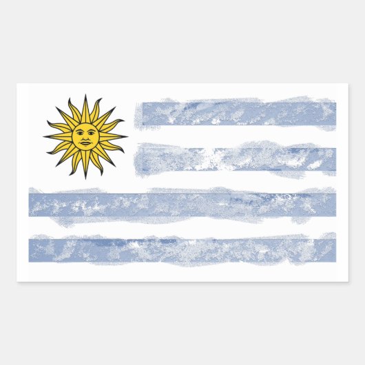 Uruguay Rechthoekige Sticker (Voorkant)
