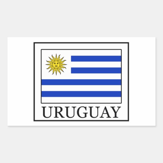 Uruguay Rechthoekige Sticker (Voorkant)