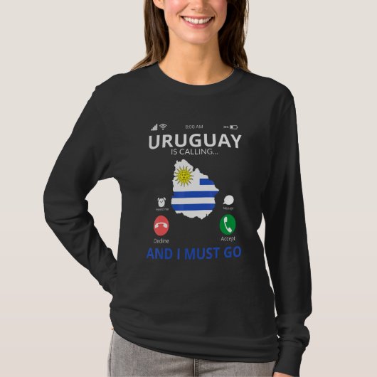 uruguay roept - uruguay vlag t-shirt (Voorkant)