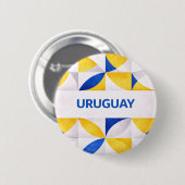 Uruguay Ronde Button 5,7 Cm (Voorkant /achterkant)