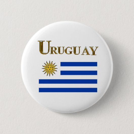 URUGUAY RONDE BUTTON 5,7 CM (Voorkant)
