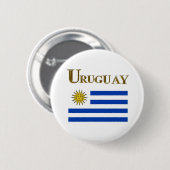 URUGUAY RONDE BUTTON 5,7 CM (Voorkant /achterkant)