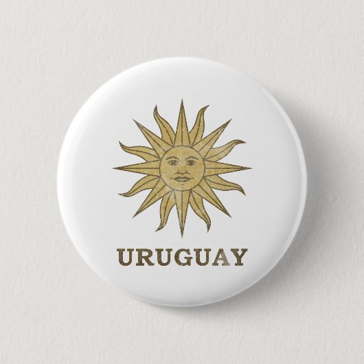 Uruguay Ronde Button 5,7 Cm (Voorkant)