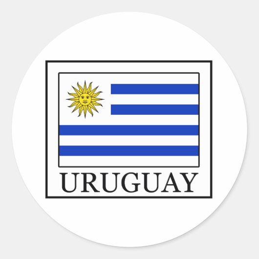 Uruguay Ronde Sticker (Voorkant)