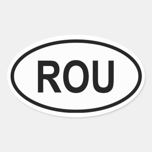 Uruguay "ROU" Ovale Sticker (Voorkant)