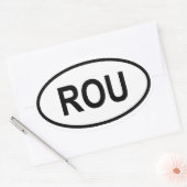 Uruguay "ROU" Ovale Sticker (Envelop)