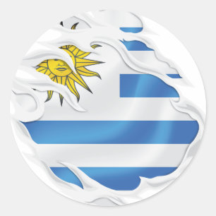 Uruguay scheurde Sticker met vlag klassieker