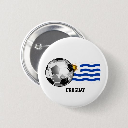Uruguay Soccer Button (Voorkant /achterkant)