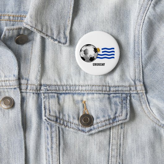 Uruguay Soccer Button (In situ)