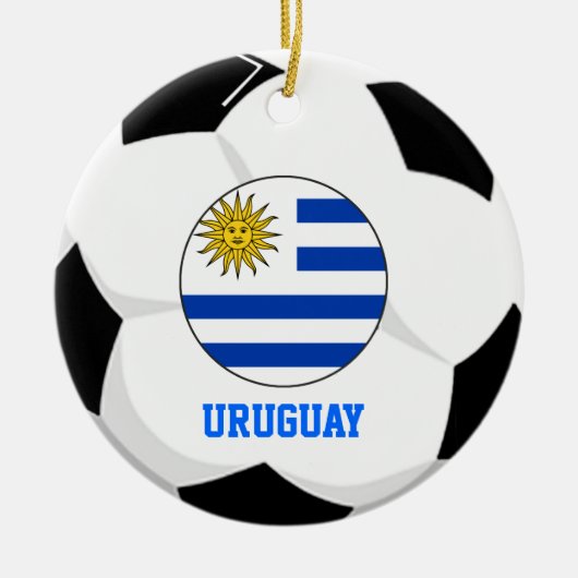 Uruguay Soccer Fan Ornament 2 Times World Cup Cham (Voorkant)
