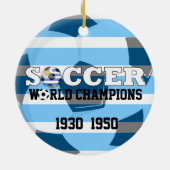 Uruguay Soccer Fan Ornament 2 Times World Cup Cham (Achterkant)