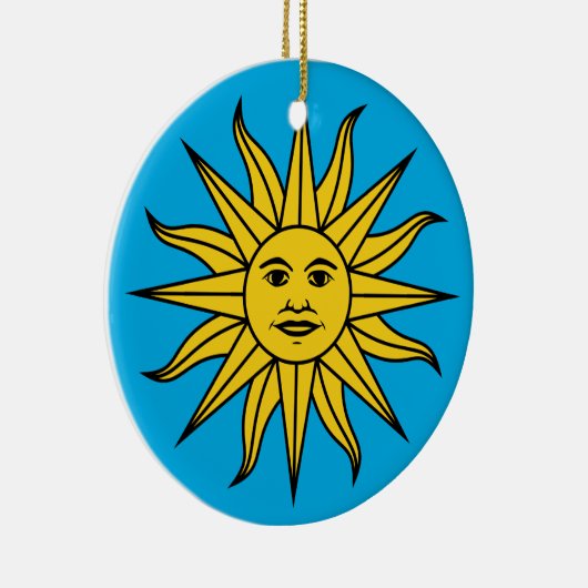 Uruguay Sol de Mayo Keramisch Ornament (Rechts)