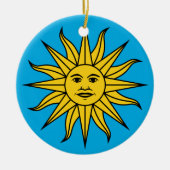 Uruguay Sol de Mayo Keramisch Ornament (Voorkant)