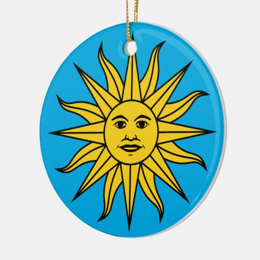 Uruguay Sol de Mayo Keramisch Ornament (Links)