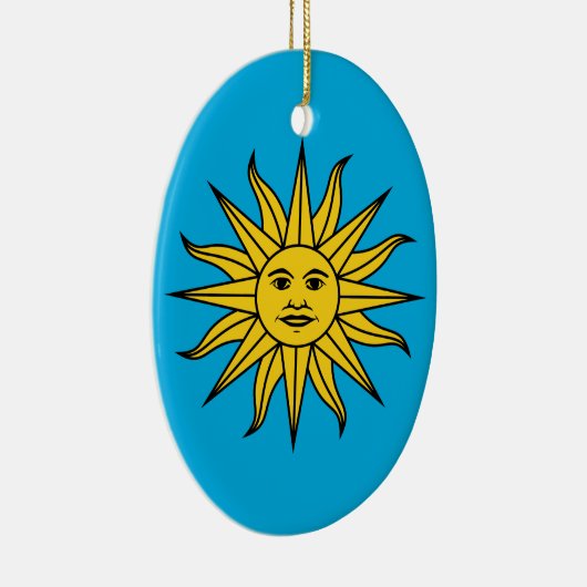Uruguay Sol de Mayo Keramisch Ornament (Rechts)