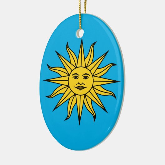 Uruguay Sol de Mayo Keramisch Ornament (Links)
