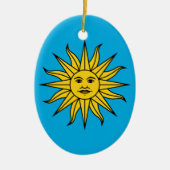 Uruguay Sol de Mayo Keramisch Ornament (Voorkant)