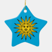 Uruguay Sol de Mayo Keramisch Ornament (Voorkant)