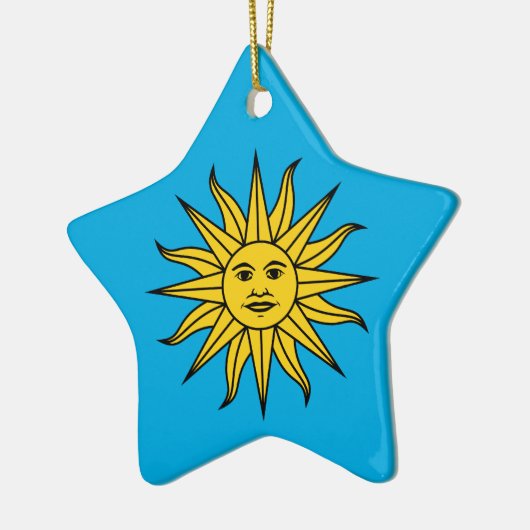 Uruguay Sol de Mayo Keramisch Ornament (Links)