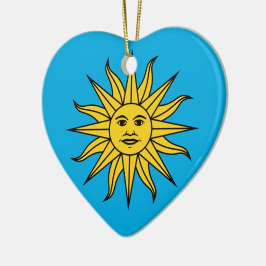 Uruguay Sol de Mayo Keramisch Ornament (Links)