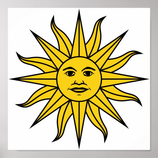 Uruguay Sol de Mayo Poster (Voorkant)