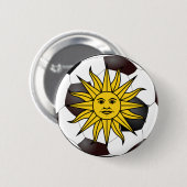 Uruguay "Sol de Mayo" Ronde Button 5,7 Cm (Voorkant /achterkant)