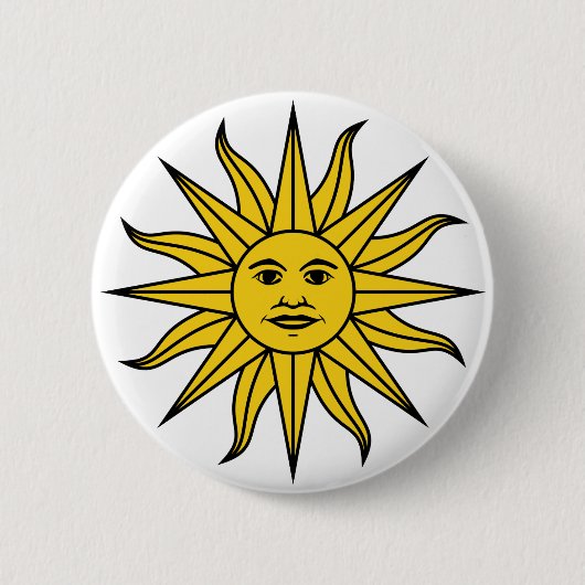 Uruguay Sol de Mayo Ronde Button 5,7 Cm (Voorkant)