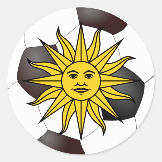 Uruguay "Sol de Mayo" Ronde Sticker (Voorkant)