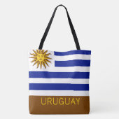 Uruguay Striped Flag Country Travel Keepsake Tote Bag (Achterkant)
