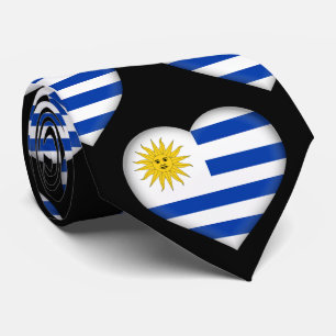 Uruguay Stropdas van het Heart Patroon van de Vlag