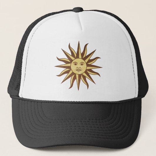  Uruguay Sun Trucker Hat Trucker Pet (Voorkant)