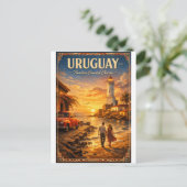 URUGUAY – Tijdloze Kustcharme Briefkaart (Staand voorkant)