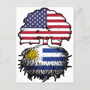 Uruguay Uruguayaanse Amerikaanse vlag - Boomboomst Briefkaart