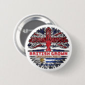 Uruguay Uruguayaanse UK - Britse boom Ronde Button 5,7 Cm (Voorkant /achterkant)