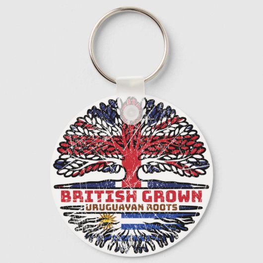 Uruguay Uruguayaanse UK - Britse boom Sleutelhanger (Voorkant)