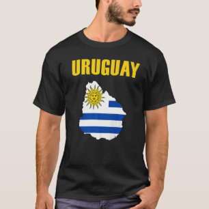 Uruguay Uruguayaanse Uruguay-kaart Uruguay-vlag T-shirt