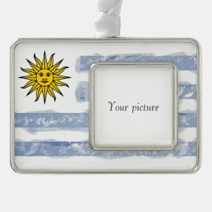 Uruguay Verzilverd Omlijst Ornament