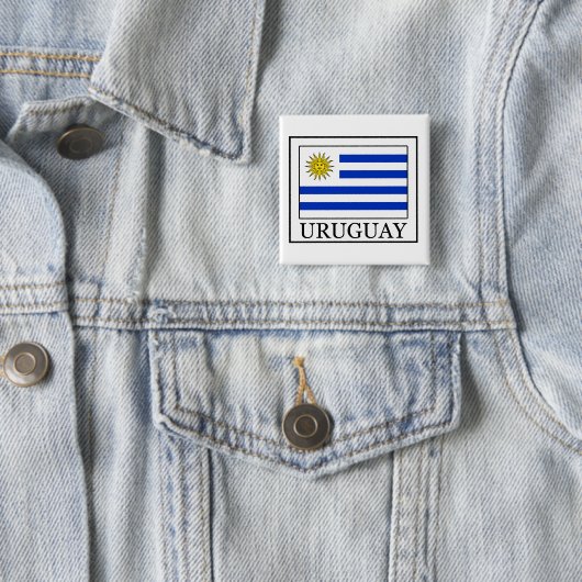Uruguay Vierkante Button 5,1 Cm (In situ)