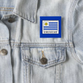 Uruguay Vierkante Button 5,1 Cm (In situ)
