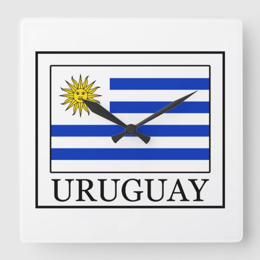 Uruguay Vierkante Klok (Voorkant)