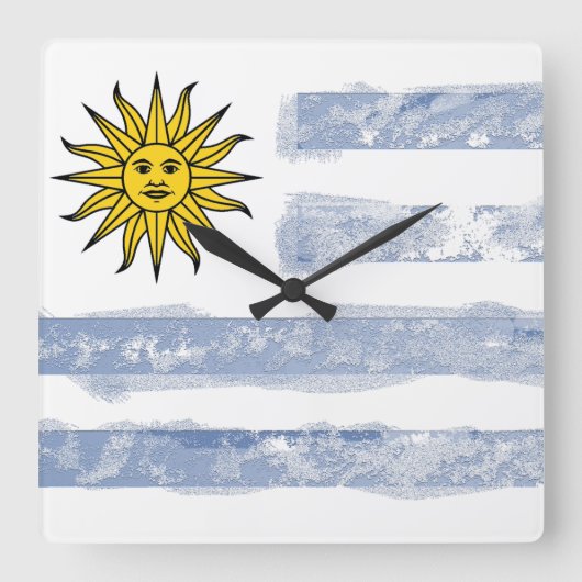 Uruguay Vierkante Klok (Voorkant)