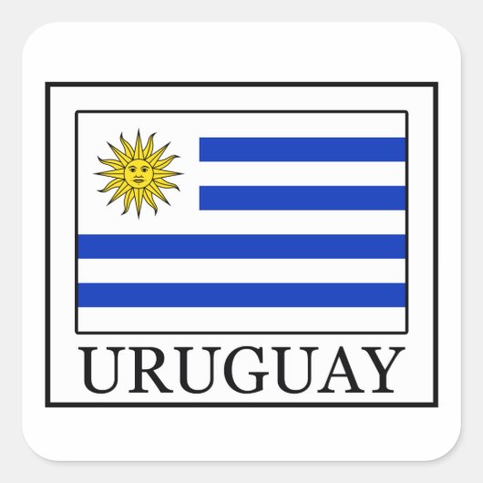Uruguay Vierkante Sticker (Voorkant)