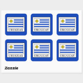 Uruguay Vierkante Sticker (Vel)