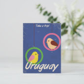Uruguay vintage reisposter briefkaart (Staand voorkant)