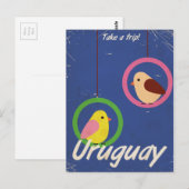 Uruguay vintage reisposter briefkaart (Voorkant / Achterkant)