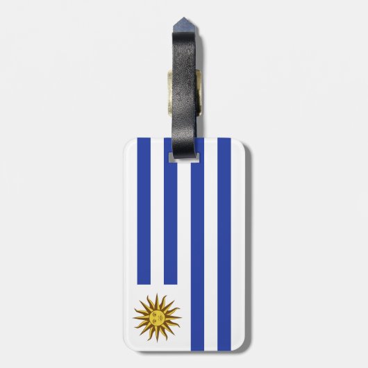 Uruguay-vlag Bagagelabel (Achterkant verticaal)