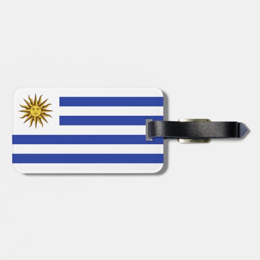 Uruguay-vlag Bagagelabel (Achterkant horizontaal)
