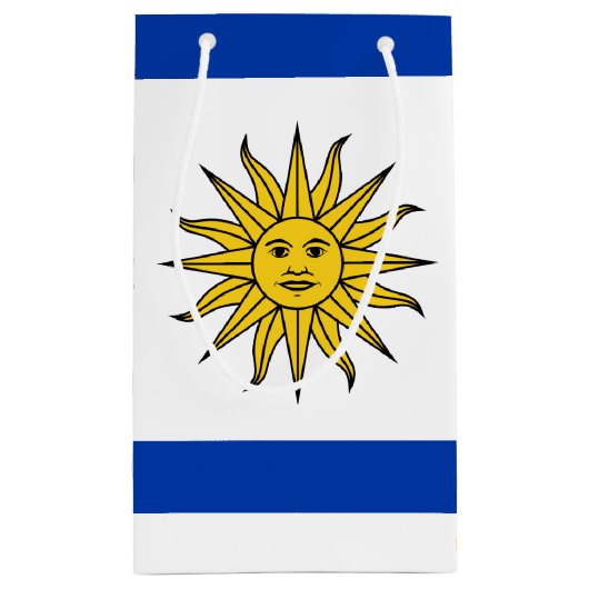 Uruguay vlag Banda Oriental Klein Cadeauzakje (Achterkant)
