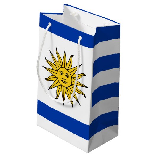 Uruguay vlag Banda Oriental Klein Cadeauzakje (Achterkant Gekanteld)